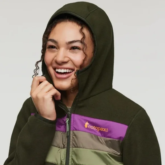 NWT Cotopaxi Women's Teca Fleece Hooded Full Zip Jacket Woodland Fairy - Picture 7 of 12
